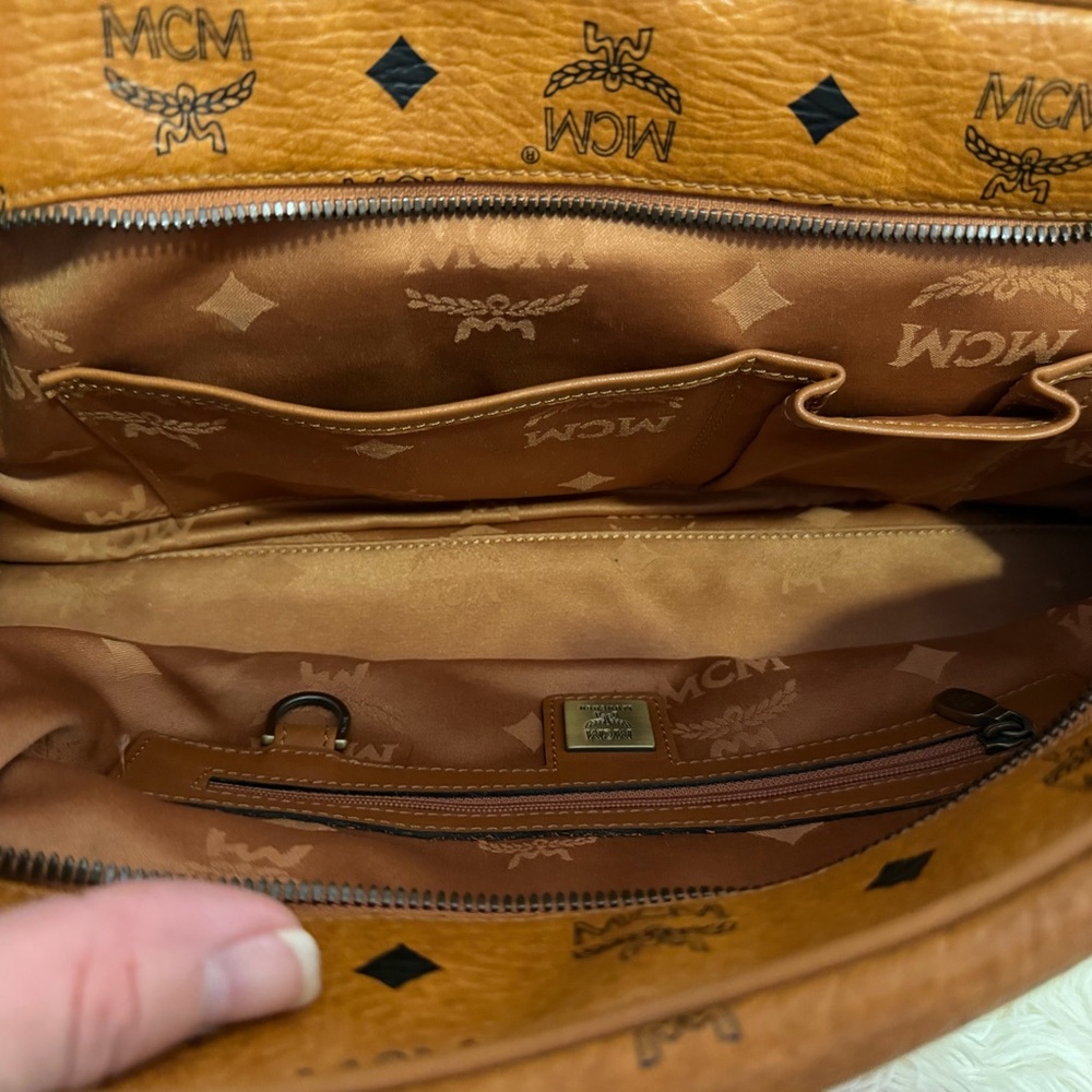 MCM Brown Leather Shoulder Bag - Picture 6 of 14